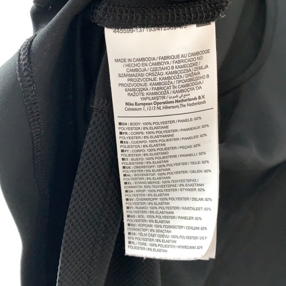 NIKE racer back athletic tank, black - Picture 6 of 6